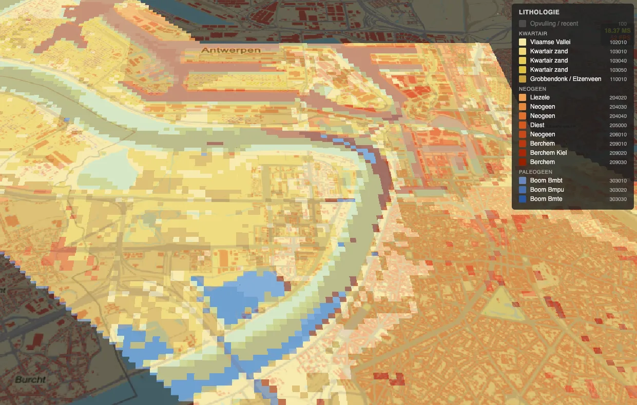 Antwerp Geological Model - CesiumJS