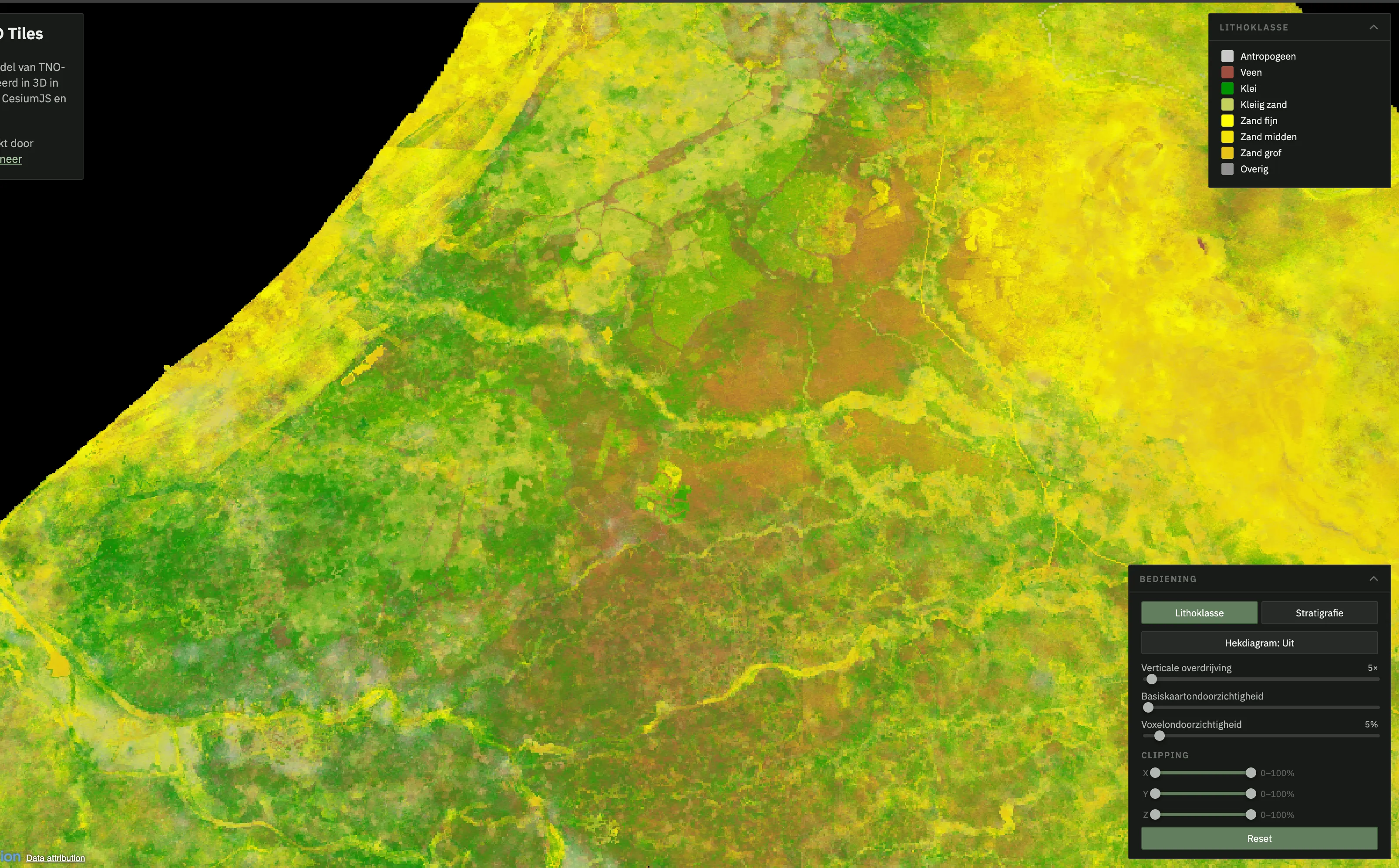 GeoTOP geological voxel model in the browser