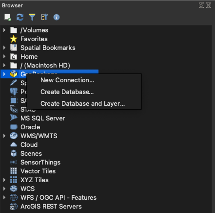 Add a GeoPackage connection in QGIS